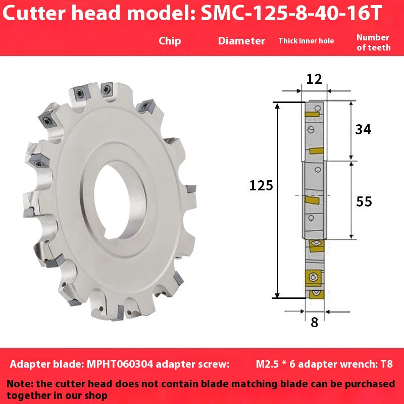 2080-CNC sleeve SMD side and face milling cutterhead CNC indexable chip SMC cutterhead T-slot grooving MPHT06 Shandong Denso Pricision Tools Co.,Ltd.